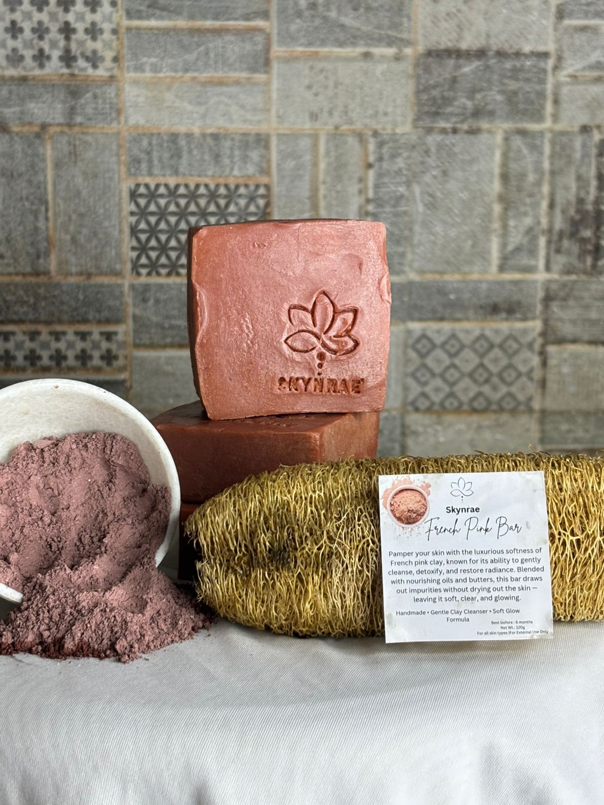 HANDMADE FRENCH PINK CLAY SOAP