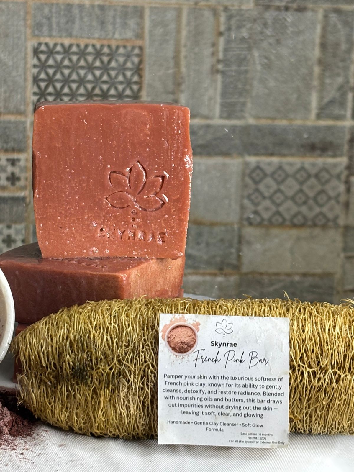 HANDMADE FRENCH PINK CLAY SOAP