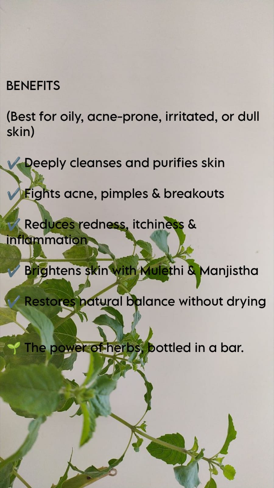 HANDMADE NEEM & TULSI BAR