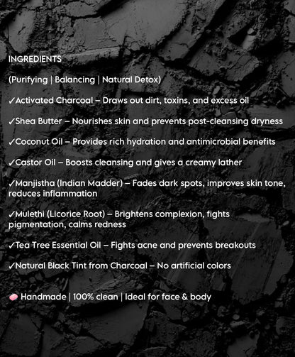 HANDMADE Charcoal Detox Soap